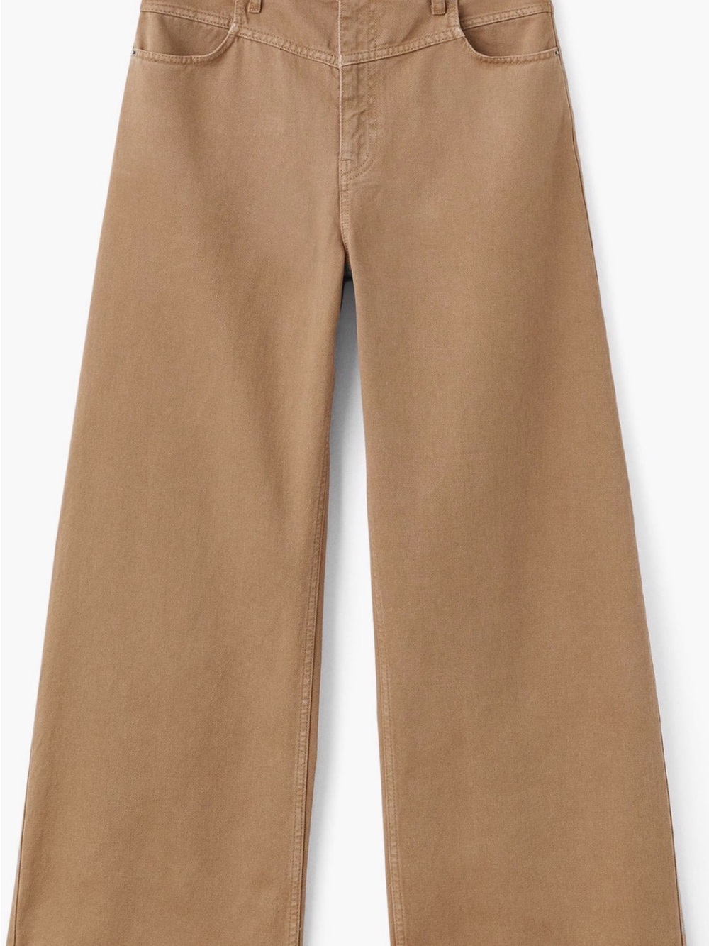Mango Wide-Leg Pants in Tan - Picture 5 of 5